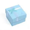 Wrap regalo 24 pezzi da viaggio colorato per la carta gioielleria da viaggio 4x4 cm Orecchini per matrimoni a nastro di fiocco organizzatore per ragazze