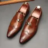 Boots Oxford Man en chaussures en cuir, chaussures habillées, pointu, style anglais.Fabriqué en cuir pur, robe, sculptée, mariée, taille 46