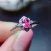 Cluster Rings KJJEAXCMY Fine Jewelry 925 Sterling Silver Inlaid Natural Pink Sapphire Women's Fresh And Elegant Romantic Gem Ring Support