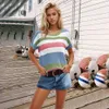 Temu Womens Rainbow Stripe Short Short Knitwear Copiccia