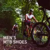 Calçados sapatos de ciclismo de montanha mtb para homens leves e confortáveis, compatíveis com todos os pedais do spd 2 parafusos pretos