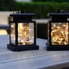 Solar Outdoor Imperproof Camping Lantern Hanging Light Night Decoration Powered LED LANTERS COPPER STRING