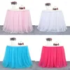 Table Skirt Romantic Wedding Party Birthday Tulle Tutu Tableware Cloth Skirting 4 Color