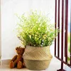 Seagrass Wicker Work Rattan Sepet Asma Dikim Sak Pot Depolama Çamaşır Sepeti Cesta Mimbre Ev Bahçe Dekorasyon