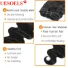 Extensions Uesoels 8 st/Set Natural Color Clip Ins Remy Human Hair 1226 Inches 120 Gramm Body Wave Clip in Human Hair Extensions Full Head