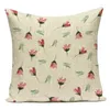 Pillow Pink Decorative Pillows Case Flower Plant Leaf Leaves Fall Decor Pillowcase Cover For Girl Living Room Home Decoration