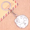 Nyckelringar 20st Fashion Keychain 37 mm Solar System Galaxy Pendants Diy Men smycken bil Key Chain Ring Holder Souvenir för gåva