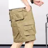 Herenshorts Heren Losse Grote Maat Multi-Pocket Overalls Zomer Katoen Militaire Cargobroeken Outdoor Casual Sport Tactisch