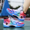 Shoes New Thick Sole Soft Boys Basketball Shoes Nonslip Children Sport Shoes Outdoor Boys Basketball Sneakers Rubber Kids Gym Shoes