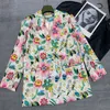 Designer Blazer Women Jacket Woman Classic Letters Tropical Flowers Spring Nieuw vrijgegeven tops