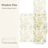 Pegatinas de ventana Kizcozy SE500-UV-43X100CM Patrón de frutas y flores de otoño Película de privacidad transparente para decoración de vidrio de sala de estar