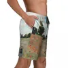 Men's Shorts French Impressionist Art Mens Swim Trunks Swimwear Quick Dry Beach Board Claude Monet Painting Swimming Boardshorts