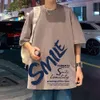 Baumwolle Trendy Marke Kurzarm T-shirt für männer Sommer Sweatshirt Oversize Kleine High Street Amerikanischen Lose Top Ins