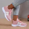 Casual Shoes 2024 Lace Up Large Size Sneakers Women Fashion Mesh Breattable Soft Sole för Zapatos de Mujer