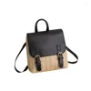 Backpack Trendy Straw Bags For Women Mini Retro Weave Handbag Women's Niche Designer Bag High-end Small Rattan Woven