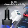 52.5W QC 3.0 Super Charge Car Charger 30W PD USB Type C Fast Charging Car Phone Charger Adapter For Samsung iPhone 15 LG Tablets Quick Charger