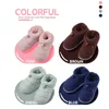 Winterkinder Kinder Jungen Mädchen Winter Pantoffeln Solides nicht rutsches Haus im Innenschuhschuhe warme Kinderbaby Schlafzimmer Schuhe Pantoffeln 240322