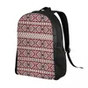 Sac à dos Ukraine broderie ukrainienne rouge noir sacs à dos école collège étudiant bookbag convient aux sacs géométriques bohèmes pour ordinateur portable de 15 pouces