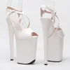 Dance Shoes Peep Toe 23CM/9inches PU Upper Plating Platform Sexy High Heels Sandals Pole 041