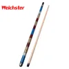 Weichster 58 1/2 BILLIARD POOL CUE Stick Multi Color Diamond Patch Decal Design 13mm Tips med handske 240327