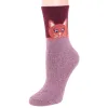 Boots 5 paires d'hiver femmes chaussettes en laine vintage animaux motif de chat