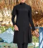 Odzież Skromne kobiety Czarne pełne okładka stroje kąpielowe muzułmańskie ubrania na plażę Kąpiel Burkinis Zestawy islamskie arabskie strój kąpielowy