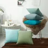 枕ノルディックピュアカラー居心地の良いフランネル枕カバー6サイズソリッド17色ソファソファカバースーパーソフトスロー枕の家の装飾