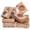 Wyjmij pojemniki świąteczne pudełka z ciasteczkami Kraft Paper Santa Snowman Candy Snack Packaging Box Rok Party Favor Dekoracja