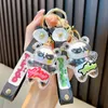 Creative cartoon cute and adorable panda keychain doll pendant, car keychain pendant, couple backpack pendant