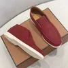Tasarımcı Erkekler Kadın Ayakkabı Düz ​​Düşük Üst Süet İnek Deri Oxfords Piana Moccasins Yaz Yürüyüşü Comfortrubber Sole Parti Ayakkabıları Kutu