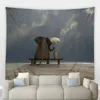 Tapestries Elephant Hippie Tapestry Bohemian Animals Nature Sunset Ocean Scenery Wall Hanging Cloth Beach Towel Yoga Mat Home Decor