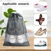 Förvaringspåsar 5st Portable Shoes Bag Travel Waterproof DrawString Pocket Closet Organizer Kläder Klassificerade