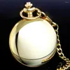 Pocket Watches Gold Smooth Simple Black Digital Display Quartz Watch Vintage Exquisite Chain Armband Halsband Mens och Womens Gift