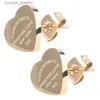 2024 Designer Women Fashion Stud Stainless Steel Lover Gifts High Polish Engagement Earrings Wholesale