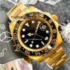 Ceramic Luxury Watch Bezel Black Dial Dial Strap Strap II Cerachrom Gold Case Band 40mm Men Automatic Watches Designer Relvinhas de pulso à prova d'água 2FL5