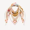 New 24 Fashion Designer Silk For Women Shawl Small Squares Scarf High Quality Turbans Head Brand Scarves Headband Men 90X90cm band