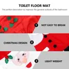 Tapetes de banho Christmas Toilet Cover Adorável Papai Noel Kit Claus Foot Pad Set Kitchen Appliance