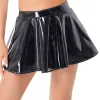 Skirts Womens Latex Skirt For Rave Party Club Dance Stage Performance Costume Clubwear Woman Wetlook Patent Leather Flared Mini Drop D Dhxex