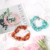 Charm Bracelets 10pcs Natural Gem Stone Bracelet Irregular Crystal Chip Beads Nuggets Bangles Quartz Wristband For Women