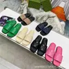 24% korting op designer schoenen Home Square Head voor buitenkleding met geborduurde letters platte bodem grote paar slippers goederen