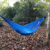 Lägermöbler 300x140 cm Lätt bärbar hängmattor Camping Nylon Parachute för backpacking Travel Beach Backyard Vandring