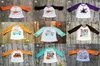 Costume d'halloween pour bébés filles, t-shirt avec lettres imprimées de fleurs de citrouille, chemisier à la mode pour enfants, vêtements 4074203
