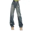 Jeans para mujer REDDACHiC Pantalones de mujer Acubi Moda Pantalones de carga de estrella de cintura baja Y2k Baggy Tall Girl Friendly Skater suelto Streetwear