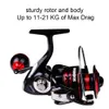 Max Drag Power 21KG Fishing Reel Carbon Washer Spinning Baitcasting Carp Lure Reels 240312