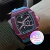 Reloj para hombre de diseño Relojes Movimiento Automático Lujo Mecánica de lujo Reloj de pulsera Color Fibra de carbono Ne