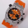 Célèbre montre-bracelet AP Royal Oak Offshore 26703ST montre de sport pour hommes en acier de précision orange automatique mécanique suisse montre de mode pour affaires de renommée mondiale