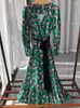 Sukienki swobodne kobiety nadruk motyla owinięta szlafrok koronkowy szacie w szpic w szyku dekoltowy żeńska sukienka retro wiosna lato 2024