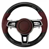 Atualizado novo volante de couro completo, adequado para Porschepanamera Macan Cayenne 918 911 718 Fibra de Carbono