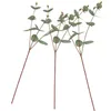 Decorative Flowers 3 Pcs Household Artificial Green Plants Home Decor Fake Eucalyptus Stems Iron Wire Faux