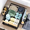 Kitchen Storage Dish Drying Rack Sink Carbon Steel Drainer With Drainboard Bowl Drain Basket